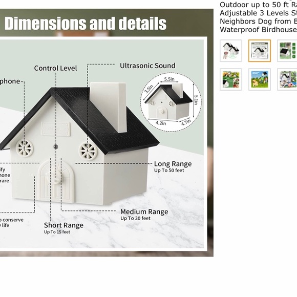 Ankuwa Ultra Sonic Bark Control Device Bird House - Picture 13 of 14